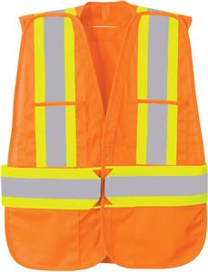 5 Point Vertical Stripe Tear Away Safety Vest